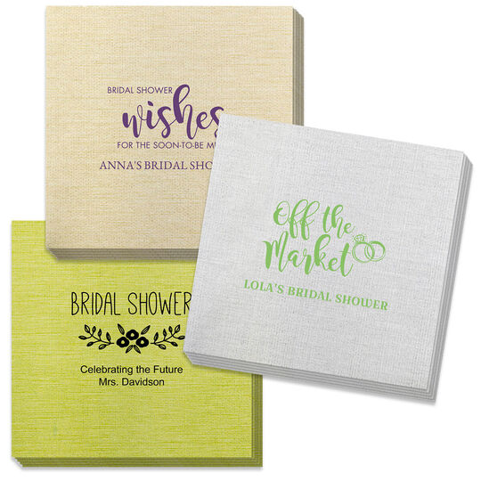 Design Your Own Bridal Shower Bamboo Luxe Napkins